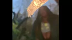 Odtwórz Kursowana cipka czarnej wiedźmy: Fucking & Creampie Outdoor MILF